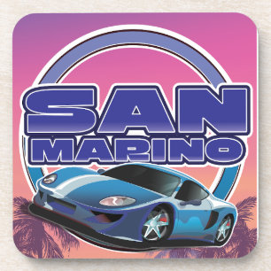 Porta-copo cartaz de viagem de esportes de San Marino