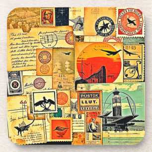 Porta-copo Cartaz de viagens vintage