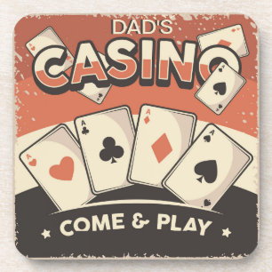 Porta-copo Cartões de pôquer do dia de os pais Casino