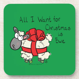 Porta-copo Cartoon de ovelha de Natal bonito