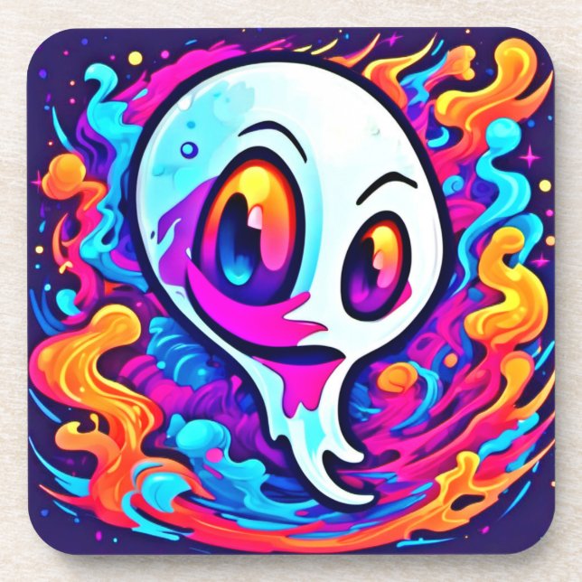 Porta-copo Cartoon Ghost Vibrante (Frente)