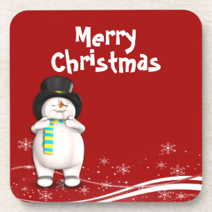 Porta-copo Cartoon Snowman Natal