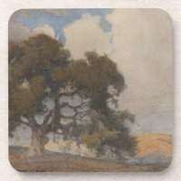 Carvalho (1910) – Majestosa Aquarela Antiga