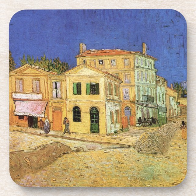 Porta-copo Casa de Vincent em Arles, por Vincent van Gogh (Frente)
