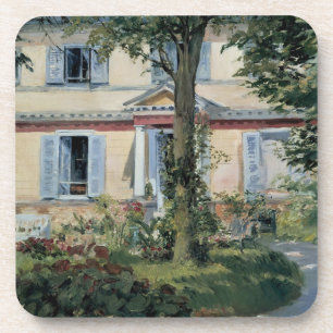 Porta-copo Casa em Rueil por Edouard Manet, Arte Fino Antigo