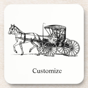 Porta-copo Casal Amish em Trovoada de Buggy_Cove