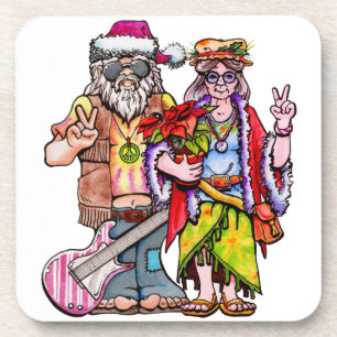 Porta-copo Casal de Papais noeis Hippie