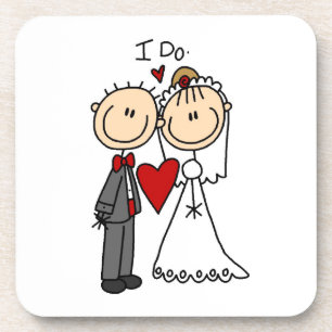 Porta-copo Casal Wedding eu faço t-shirt e presentes