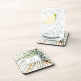 Porta-copo Casamento Botânico Neutral Bócio Russo com Aquarel