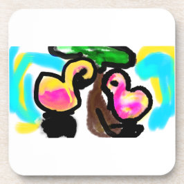 Porta-copo Casamento de flamingos rosa