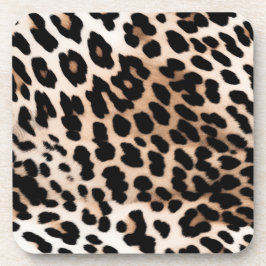Porta-copo Casamento de Leopardo Preto e Pêssego Creme