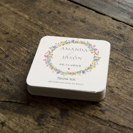 Porta-copo Casamento Floral Amarelo Púrpura das Flores Selvag