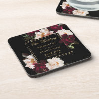Casamento Floral Preto Burgundy Blush Sombrio