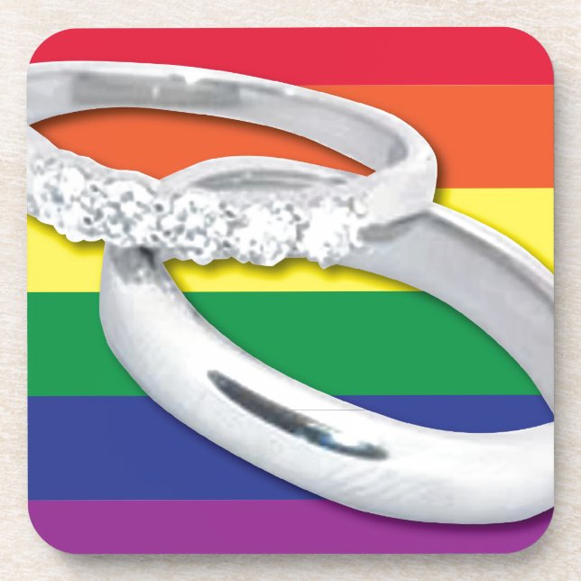 Porta-copo Casamento Lésbico gay (Frente)