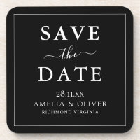 Casamento Minimalista Preto Atemporal Salve A Data