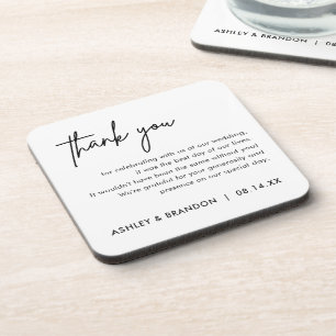 Porta-copo Casamento Personalizado Obrigado Favoritos