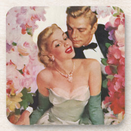 Porta-copo Casamento vintage, Noiva retrô e Newlyweds Groom