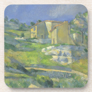 Porta-copo Casas em Provença por Paul Cezanne, Vintage Art
