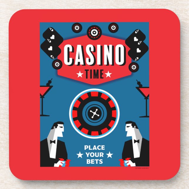 Porta-copo Casino Gambling Poker Roulette (Frente)