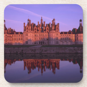Porta-copo Castelo Chambord ao pôr do sol, Vale do Loire, Fra