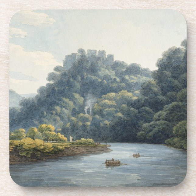 Porta-copo Castelo de Goodrich no Wye (w/c, caneta & tinta, (Frente)