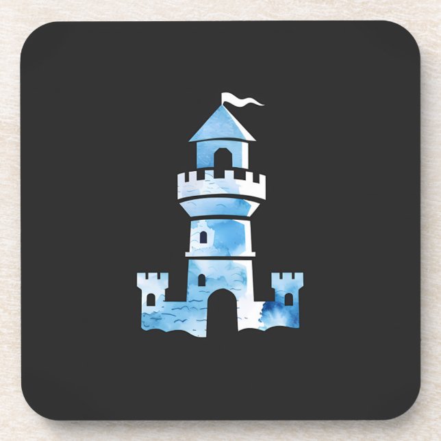 Porta-copo Castle Watercolor Art (Frente)