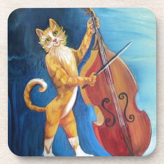 Porta-copo Cat e um Fiddle (Frente)
