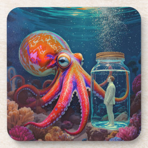 Porta-copo "Cativeiro Silencioso do Oceano" - Octopus Portrai