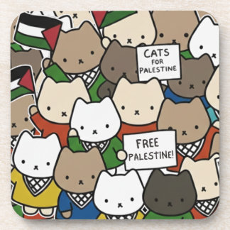 Porta-copo Cats for Palestine – Kawaii Cats for Justice