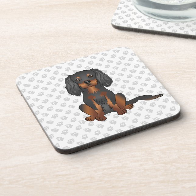 Porta-copo Cavalier King Charles Spaniel Preto e Castanho & P (Left Side)
