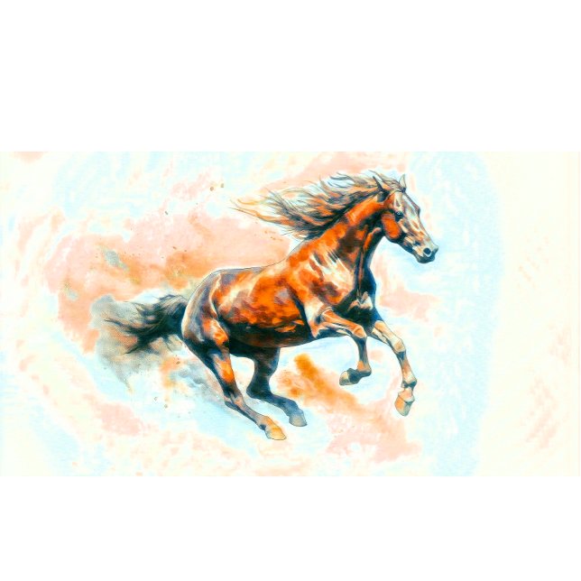 Porta-copo Cavalo com Aquarela Livre (Criador carregado)