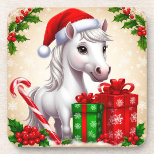 Porta-copo Cavalo de desenho animado festivo com chapéu de Pa