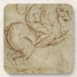 Porta-copo Cavalo e Cavalier (caneta e tinta no papel)