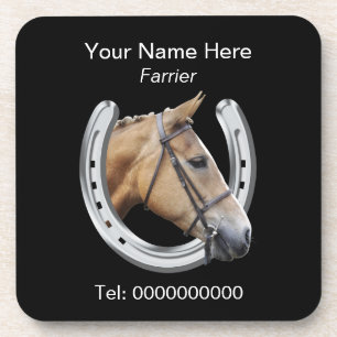 Porta-copo Cavalo e ferradura do Farrier