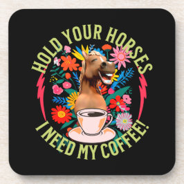 Porta-copo Cavalo Engraçado Amante de Café Humor