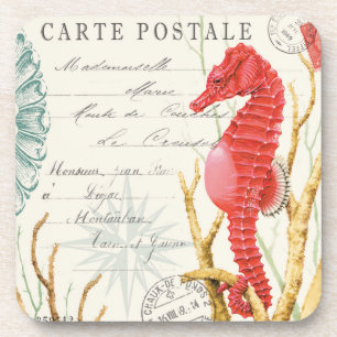 Porta-copo cavalo marinho vintage moderno