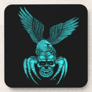 Porta-copo Caveira-aranha com águia