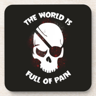 Porta-copo Caveira do Halloween Preto Escuro