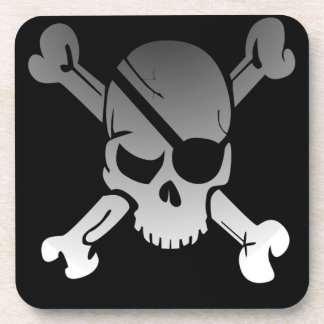 Porta-copo Caveira Pirata e Ossos Cruzados