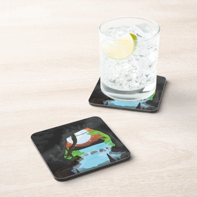 Porta-copo Caverna da Floresta Tropical (Lado Direito)