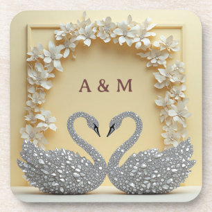 Porta-copo Celebração de Casamento Estilo Romance de Cristal