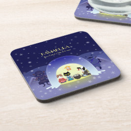 Porta-copo Celebração de Neve de Edo-Neko