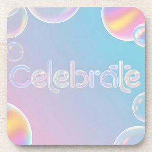 Porta-copo Celebração Holográfica: Tipografia "Celebre"
