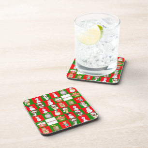 Porta-copo Celebrando o padrão de Natal