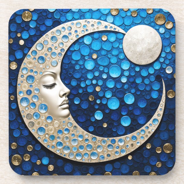 Porta-copo Celeste: Mulher na Lua (Frente)