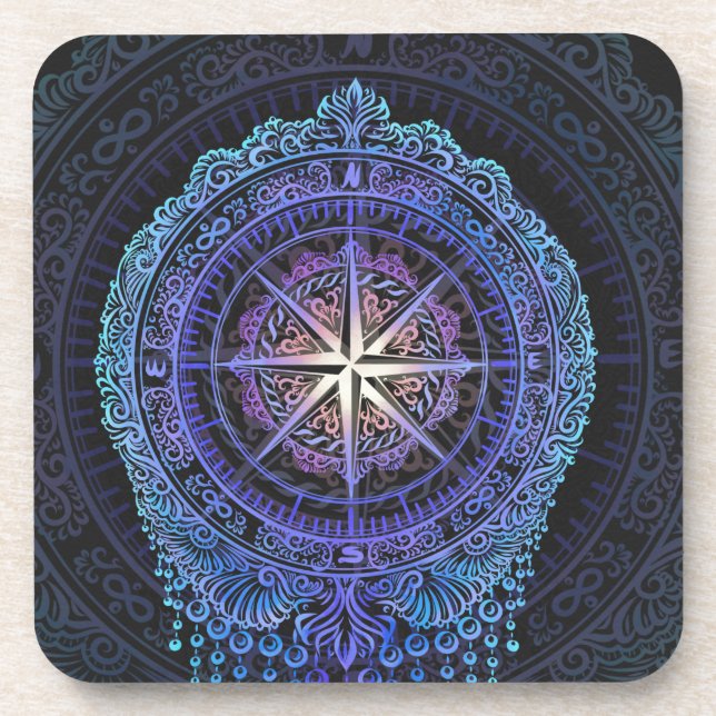 Porta-copo Celestial Compass Mandala (Frente)
