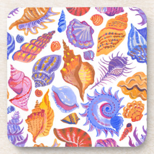 Porta-copo Célula tropical brilhante, desenho à mão
