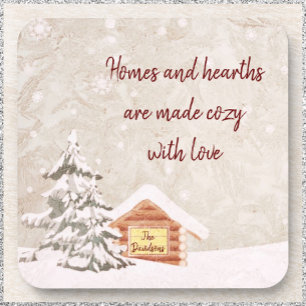 Porta-copo Cena de inverno Cozy Home