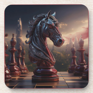 Porta-copo Cena de Xadrez Fantasia - Cavalo