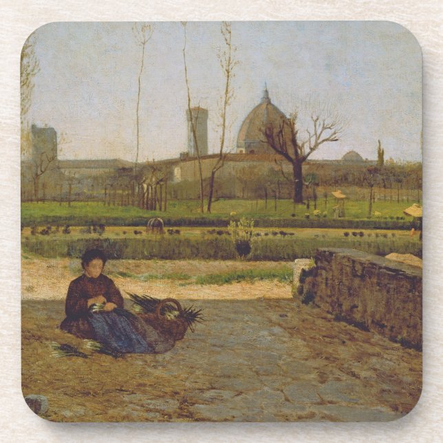 Porta-copo Cena diária, perto de Florença, c.1865 (Frente)